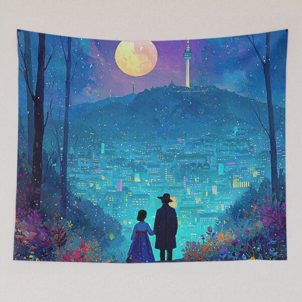 Item preview, Moonlit Seoul Dream designed and sold by IRRI_3212.