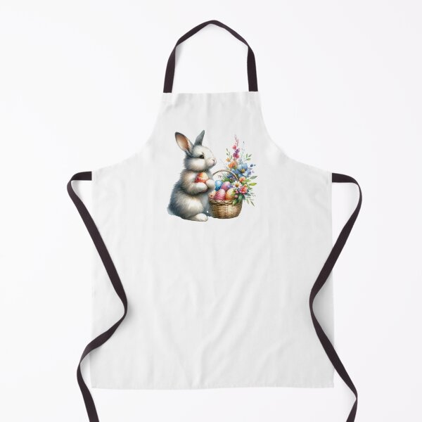 Item preview, Floral Bunny Hoppy Easter Grey Bunny with Egg Basket - Easter 2026 Egg Hunt Rabbit  designed and sold by FunnySunny T-Shirts.