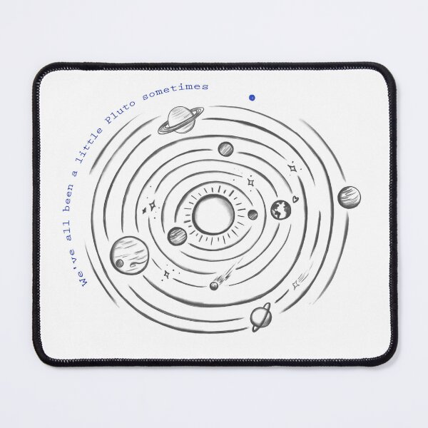 Item preview, We've All Been A Little Pluto Sometimes - Funny Relatable Space Doodle designed and sold by Tattyarts.