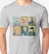 Vincent Van Gogh Self Portraits Unisex T-Shirt