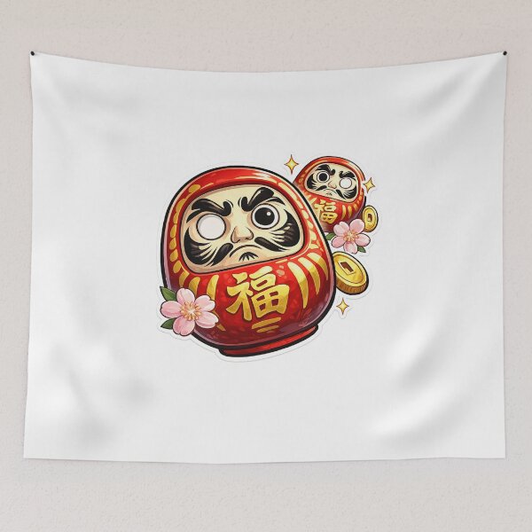 Item preview, Red Daruma Good Fortune Japanese Symbol designed and sold by Aryabek.