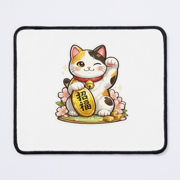 Item preview, Maneki Neko Lucky Cat 招福 Fortune Charm designed and sold by Aryabek.