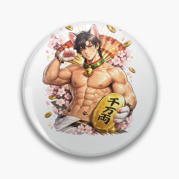 Item preview, Golden Maneki Neko Catboy Yaoi Lucky Coin Gay designed and sold by Aryabek.