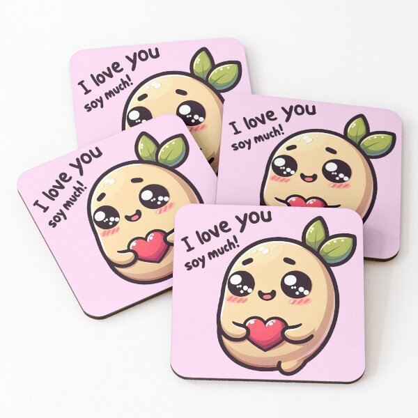 Item preview, I Love You Soy Much! designed and sold by CheekyVeg.
