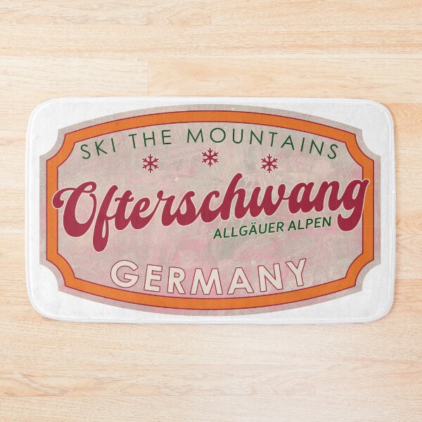 Artikelvorschau, Ofterschwang, Deutschland, Allgäuer Alpen, Ski, strukturiertes Skiabzeichen entworfen und verkauft von Wanderful-roads.