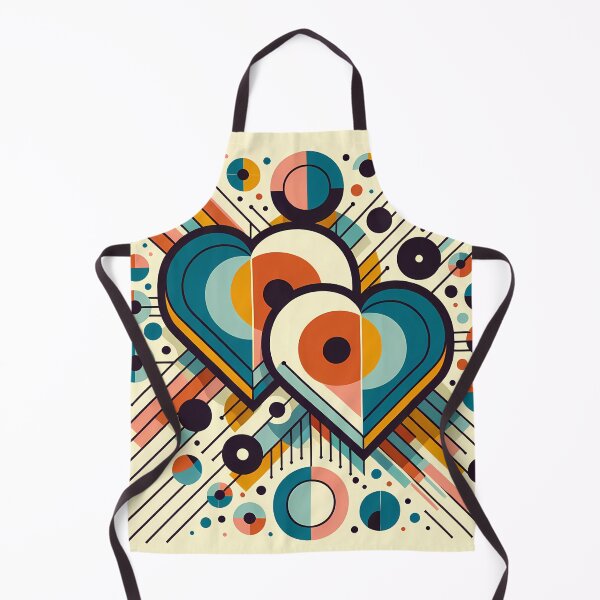 Item preview, Geometric Heart Duo with Retro Circles and Lines designed and sold by InkSmithery.