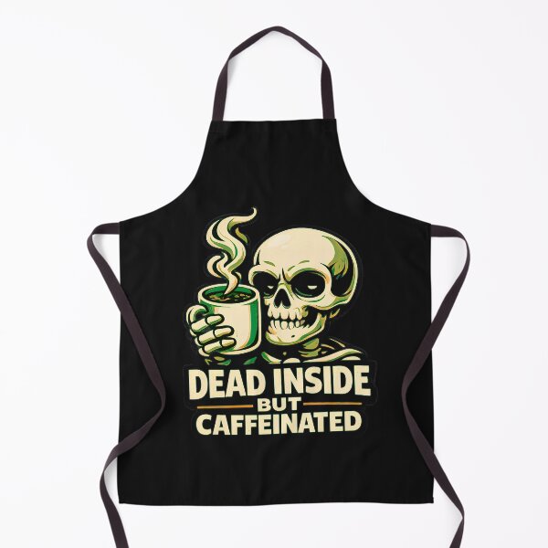 Item preview, Dead Inside But Caffeinated – Dark Coffee Humor Skull Design designed and sold by AdicretorDesign.