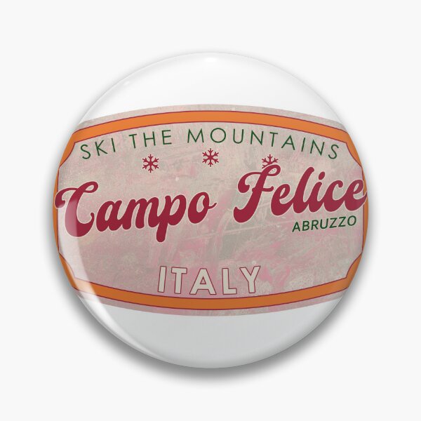 Item preview, Campo Felice, Italy, Abruzzo, Ski, textured skiing badge designed and sold by Wanderful-roads.