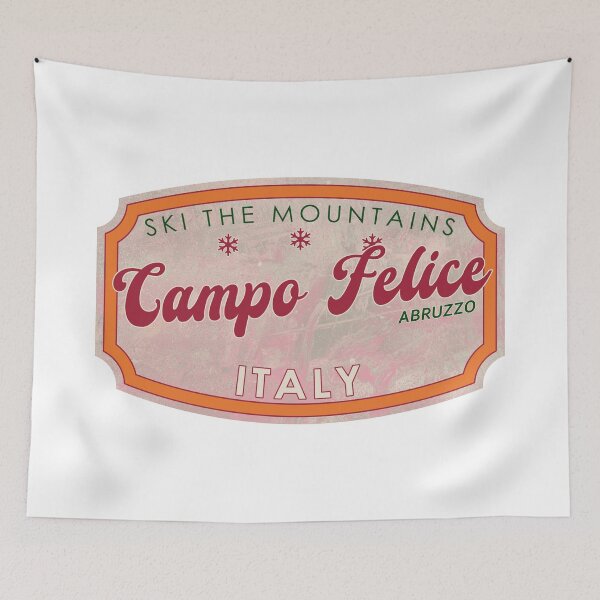 Item preview, Campo Felice, Italy, Abruzzo, Ski, textured skiing badge designed and sold by Wanderful-roads.