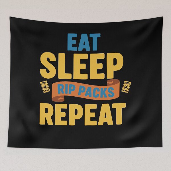 Item preview, Eat Sleep Rip Packs Repeat Trading Card Collector designed and sold by LuminOrb.