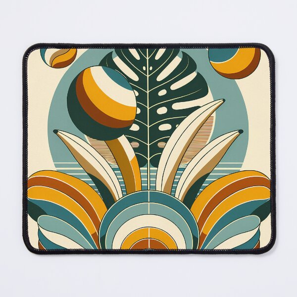 Item preview, Geometric Monstera Leaf in Retro Botanical Shapes designed and sold by InkSmithery.
