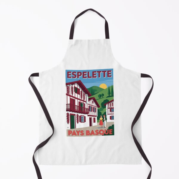 Item preview, Basque Country – Espelette Neo-Retro Illustration designed and sold by jlg-creative.