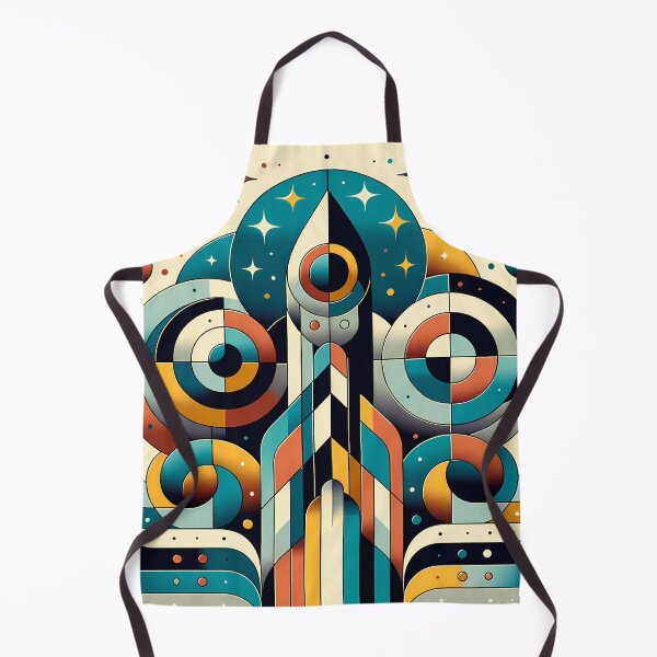Item preview, Geometric Rocket Launch in Retro Space Circles designed and sold by InkSmithery.