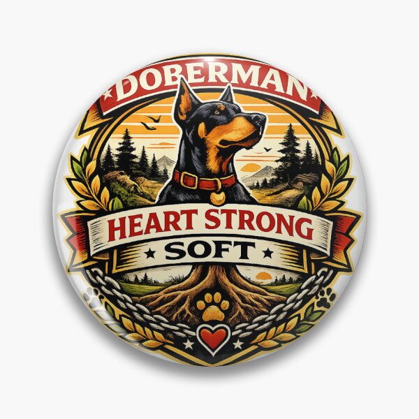 Item preview, Doberman Heart Strong Soft Loyal Doberman Gift designed and sold by WildVista.
