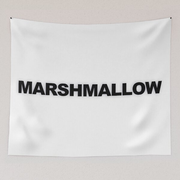 Item preview, MARSHMALLOW — Black Minimal Bold Type Statement designed and sold by WORDPAUSE.