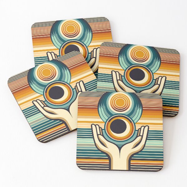 Item preview, Retro Geometric Hands Holding Sun and Moon designed and sold by InkSmithery.