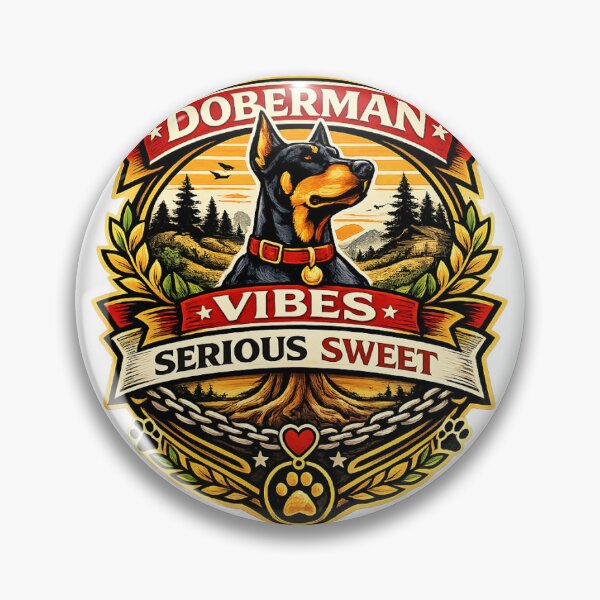 Item preview, Doberman Vibes Serious Sweet Cute Doberman Gift designed and sold by WildVista.