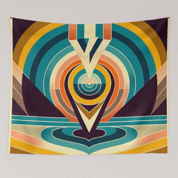 Item preview, Geometric Letter V Concentric Circles designed and sold by InkSmithery.