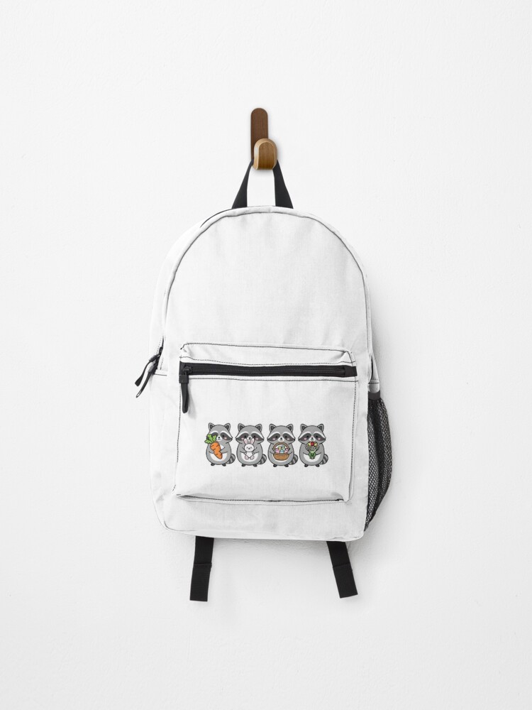 Thumbnail 1 of 3, Backpack, Easter Raccoons designed and sold by kclawrence.