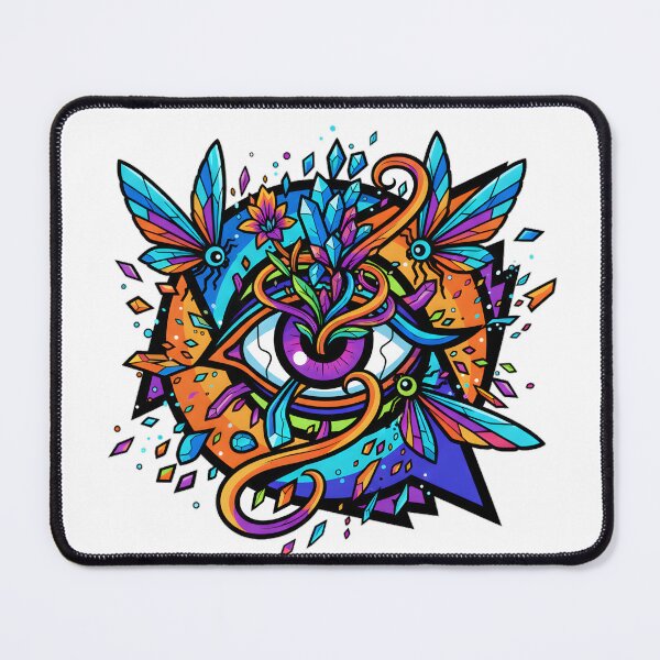 Item preview, Trippy Surreal Eye with Crystal Dragonflies designed and sold by CrystalVanta.