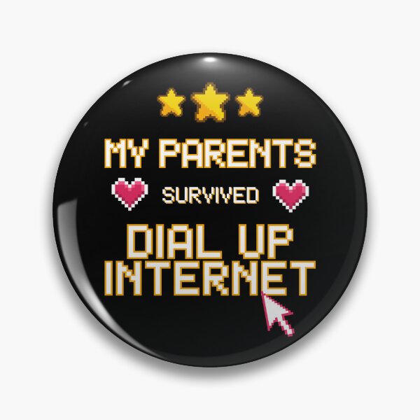 Item preview, My Parents Survived Dial Up Internet - Funny 90s Nostalgia Pixel Art designed and sold by JB-designstudio.