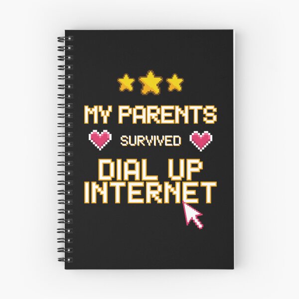 Aperçu de l'œuvre Mes parents ont survécu à l'Internet par ligne commutée - Illustration pixel art humoristique et nostalgique des années 90 créée et vendue par JB-designstudio.