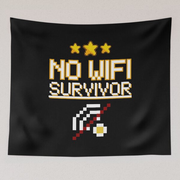 Item preview, No WiFi Survivor - Funny 8-Bit Internet Addict Retro Tech Art designed and sold by JB-designstudio.