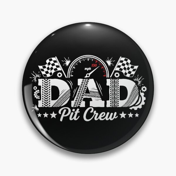 Artikelvorschau, Dad Pit Crew Renn-Tachometer Typografie-Kunst entworfen und verkauft von Imaginationbeyond.