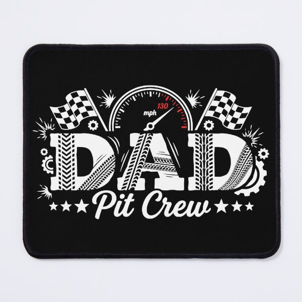 Item preview, Dad Pit Crew Racing Speedometer Typography Art designed and sold by Imaginationbeyond.
