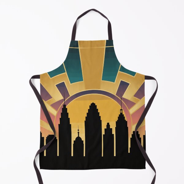 Item preview, Art Deco Sunset Skyline | 1920s Geometric Cityscape Sunburst Design designed and sold by Tamas Das.