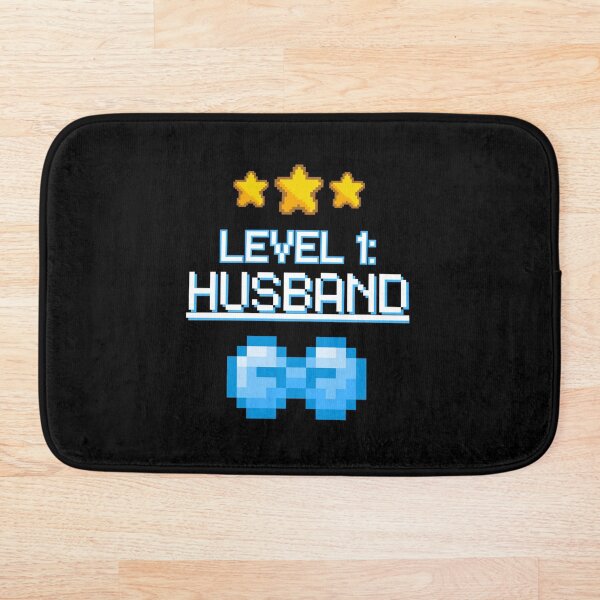 Artikelvorschau, Level 1 Ehemann – Lustige Hochzeit eines Gamers im 8-Bit-Pixel-Stil entworfen und verkauft von JB-designstudio.