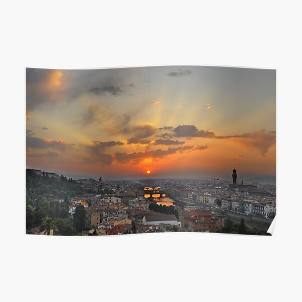 Florence Sunset Poster