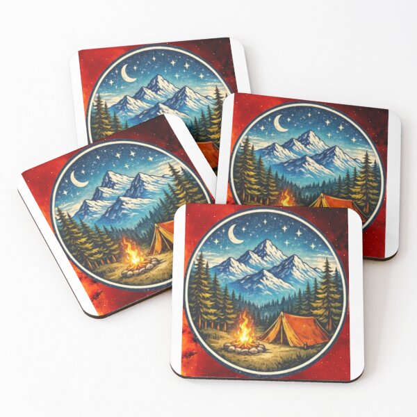 Item preview, Midnight Mountain Campfire Adventure Sticker designed and sold by Sukapha.
