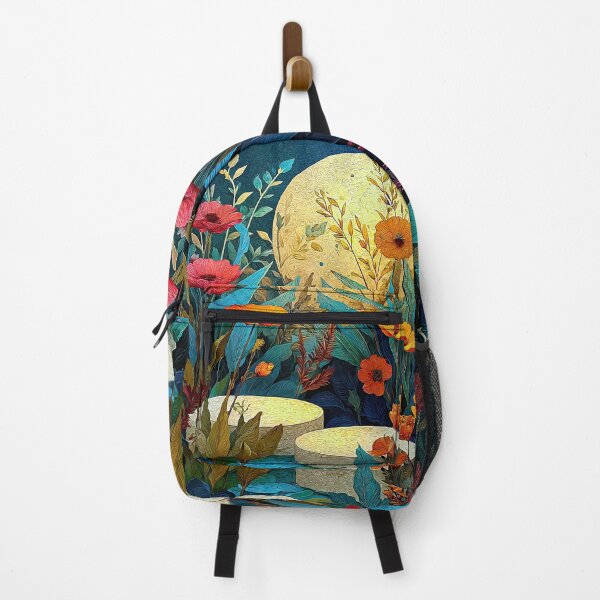 Item preview, Dreamy Moonlit Garden Vibrant Floral Art designed and sold by IRRI_3212.