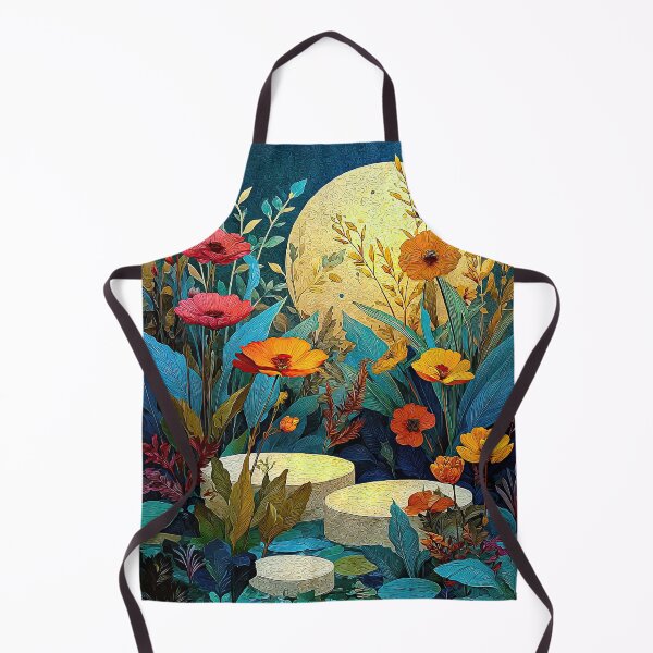 Item preview, Dreamy Moonlit Garden Vibrant Floral Art designed and sold by IRRI_3212.