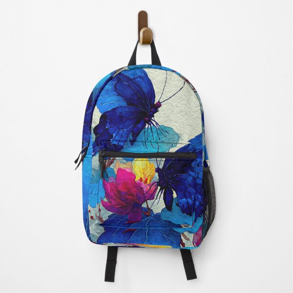 Item preview, Vibrant Blue Butterflies Watercolor Floral Art designed and sold by IRRI_3212.