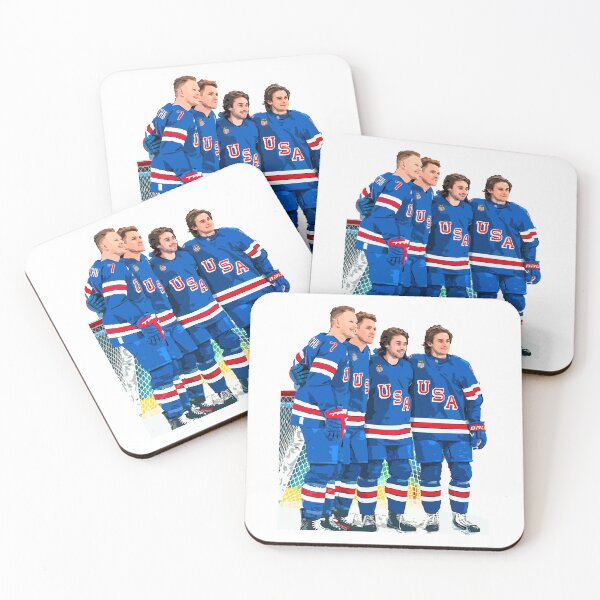 Item preview, The Hughes and Tkachuk brothers USA hockey Olympics designed and sold by raffrasta.