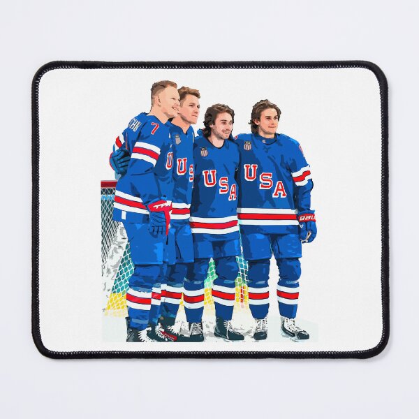 Item preview, The Hughes and Tkachuk brothers USA hockey Olympics designed and sold by raffrasta.