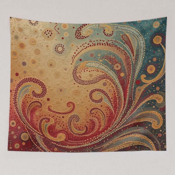 Item preview, Aboriginal Inspired Art - Romantic Curls of Flame designed and sold by GrinGalore.