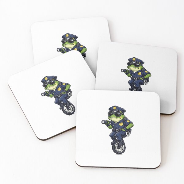 Item preview, Frog on patrol on a unicycle designed and sold by FroggyOnly.