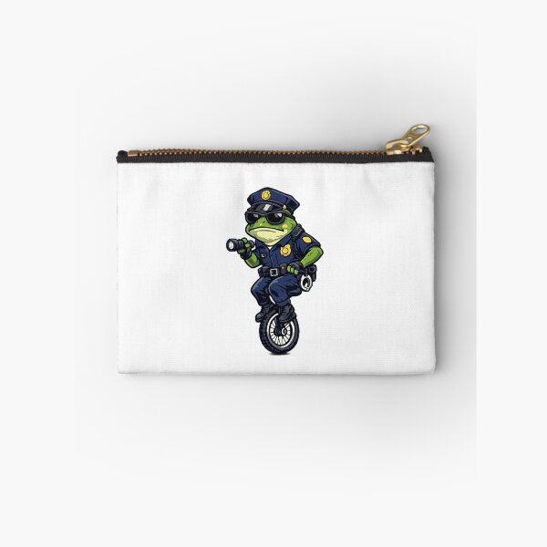 Item preview, Frog on patrol on a unicycle designed and sold by FroggyOnly.