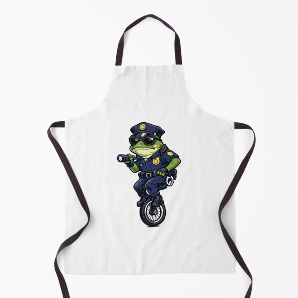 Item preview, Frog on patrol on a unicycle designed and sold by FroggyOnly.
