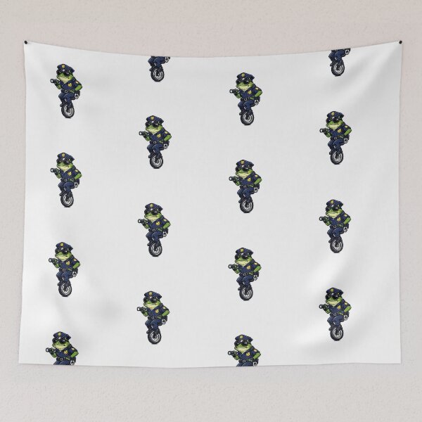 Item preview, Frog on patrol on a unicycle designed and sold by FroggyOnly.