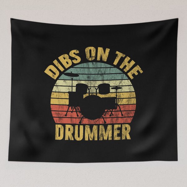 Item preview, Vintage Dibs On The Drummer Funny Drummer Drumming designed and sold by Roijoin5.
