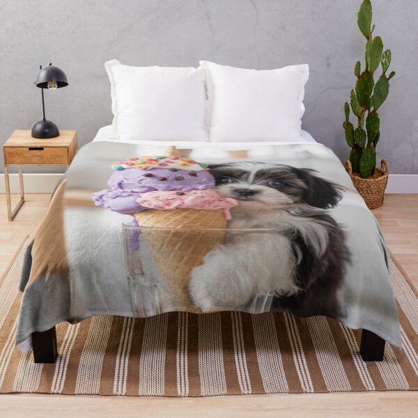 Item preview, Adorable Shih Tzu Puppy with Fruity Cereal Ice Cream designed and sold by toppopin.