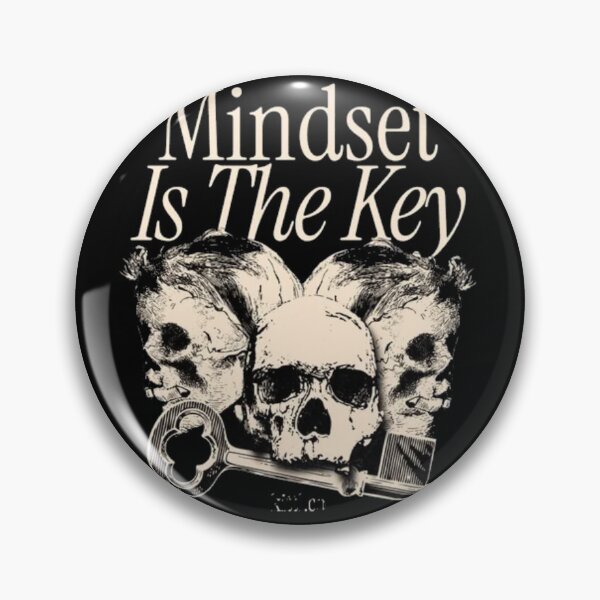Item preview, Mindset Is The Key - Vintage Gothic Skull and Ornate Key Art designed and sold by GenZFashion000.