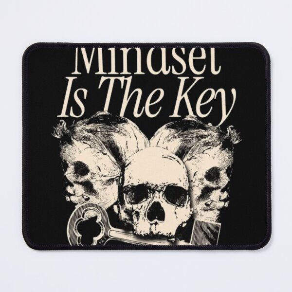 Item preview, Mindset Is The Key - Vintage Gothic Skull and Ornate Key Art designed and sold by GenZFashion000.
