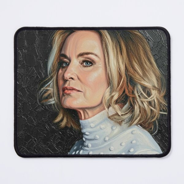 Item preview, The Matriarch: Jessica Lange Steely Impasto Portrait designed and sold by Art's Diner.