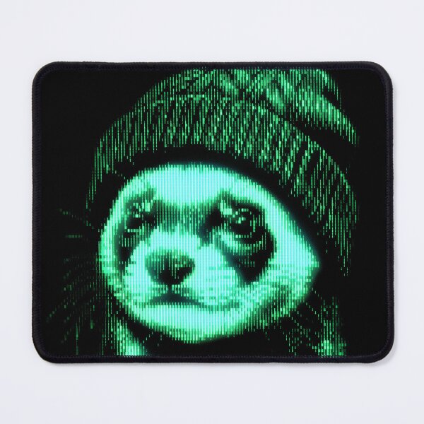 Item preview, Cybernetic Glitch Red Panda Neon Tech  designed and sold by graphixpolash.