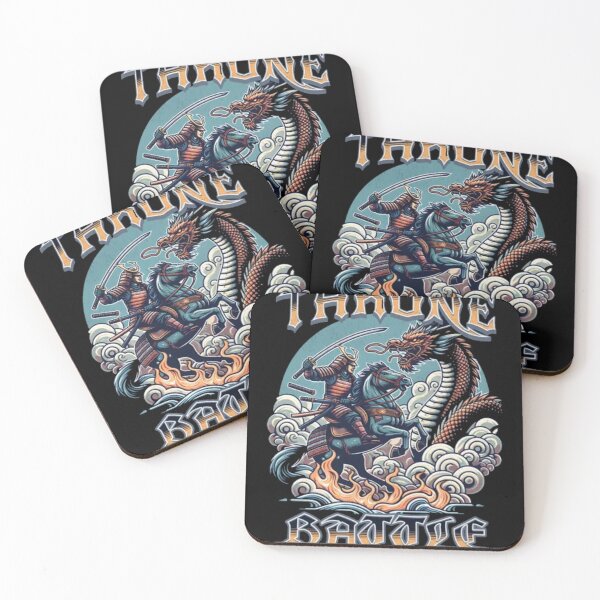 Item preview, Throne Battle: Epic Samurai vs Dragon - Legendary Warrior Illustration designed and sold by GenZFashion000.